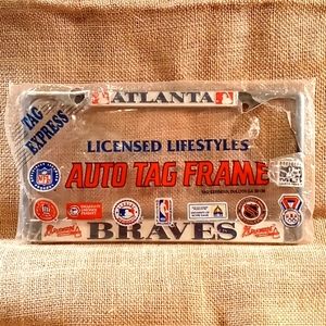 Vintage "Atlanta Braves" Auto Tag Frame